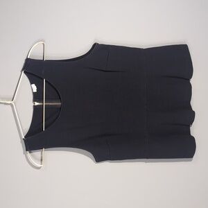 J. Crew Black Peplum Sleeveless Cotton Top